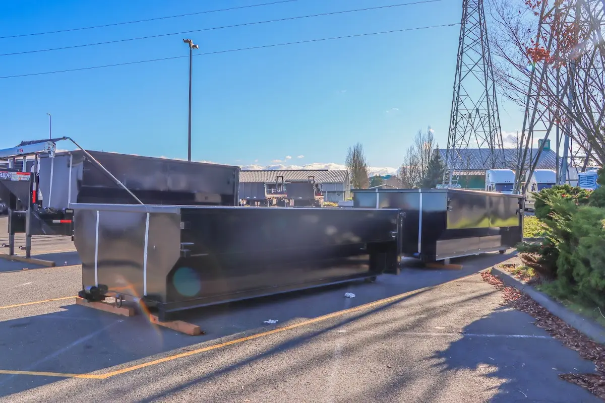 Roll-off dumpster ready for waste disposal at job site for Roofing Dumpster Rental in Tucson Estates
